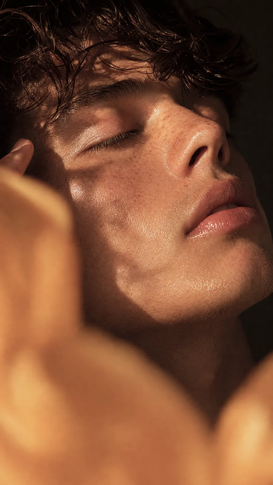 A man in a calm, sunlit moment